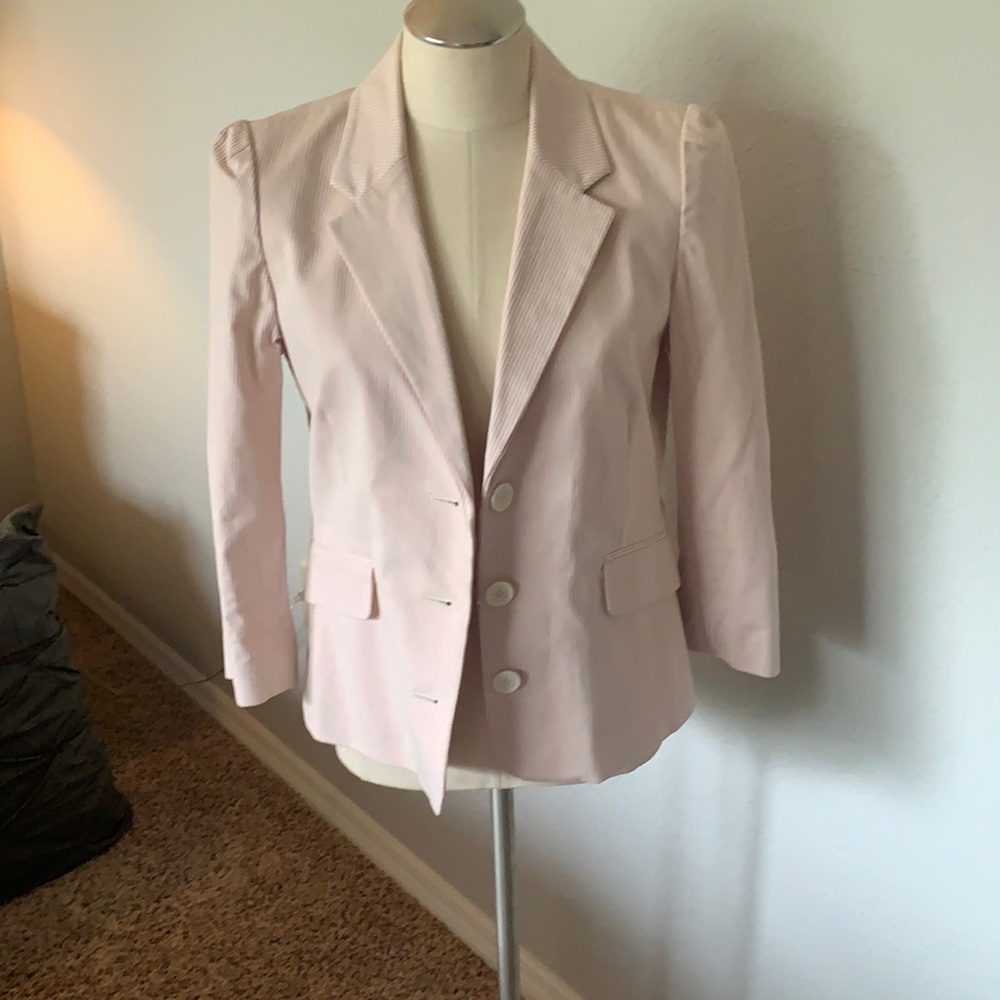 Juicy Couture Pink Seersucker Blazer